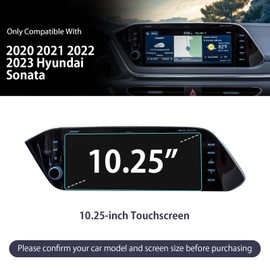 ZCLINKO for 2020-2023 Hyundai Sonata Screen Protector 10.25Inch 2023 Sonata Accessories Sonata DN8 SE/SEL/Limited/N Line/SEL Plus Navigation Protective Film Tempered Glass 9H (10.25-Inch)