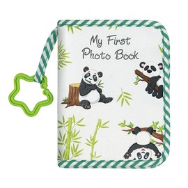 ZUYYON Baby Photo Album Baby Memory Book, Soft Cloth Photo Book First Year Memory Album Shower Gift for Newborn Toddler & Kids, Holds 4x6 Inch Photos(Panda)