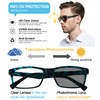 OCCI CHIARI Photochromic Bifocal Reading Glasses Mens,Transition Square UV Protection