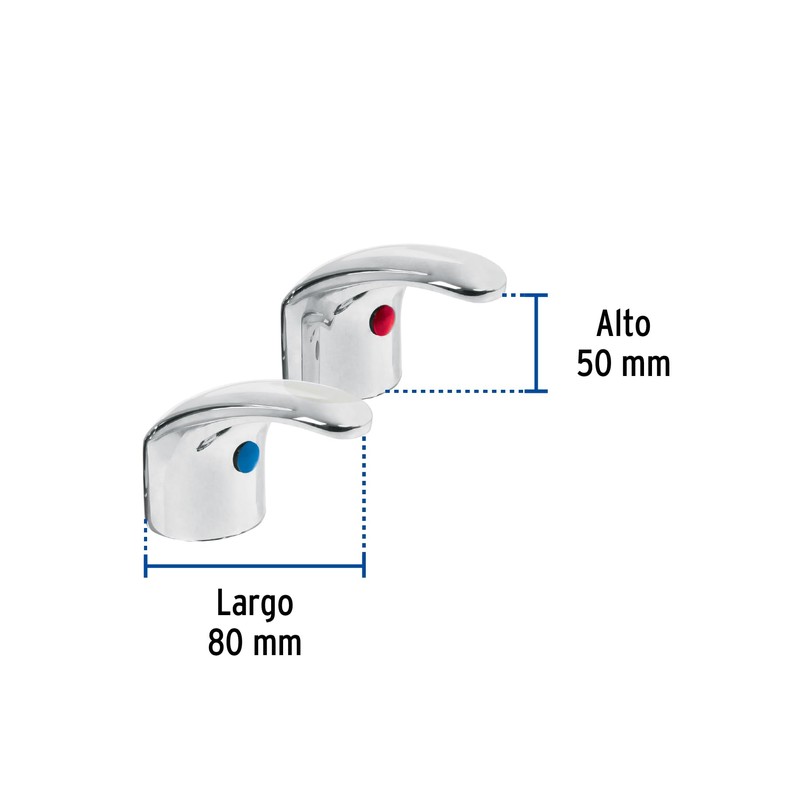 Foset Aqua AQMM-62, Juego de 2 manerales tipo palanca para