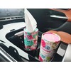 Car Tissue Cylinder with Floral Design - Round tissues Holder,