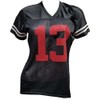 Custom Glitterflake Brock Purdy Womens Black Mesh Jersey Size X-Large