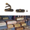 12X Antique Left/Right Latch Hook Hasp Horn Lock with Screws