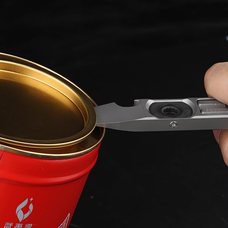 ResafeLy Titanium Pry Bar,Multi-tool,EDC Tool,Versatile Pry Tool,Bottle Opener,Wrench,Ratche screwdriver,Nail puller,Crowbar