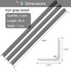 3 Pcs 49" Wall Corner Protector Trim, Gray Wood Grain