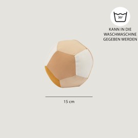 Fabelab Fabric Ball Baby | Grab Ball for Babies | Machine Washable Baby Ball | Children's Ball on 100% Organic Cotton | Softballs for Hand and Eye Coordination