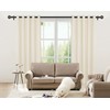USFOOK Black Curtain Rods for Windows 72 to 144 Inch,