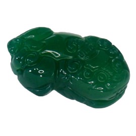 Yunomi Jade Braided Necklace, Pixiu Power Stone, Natural Stone, Green, Jade, with Braided Cord, Hard-ball Pendant, Stone