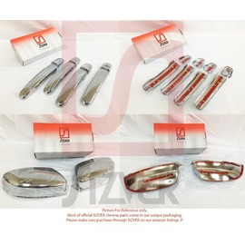 Sizver Chrome Door Handle Bowls Covers For 2014-2017 Nissan Rogue