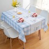 Andiker Rectangle Tablecloth, PEVA Checkered Waterproof Tablecloth with 4 Plastic