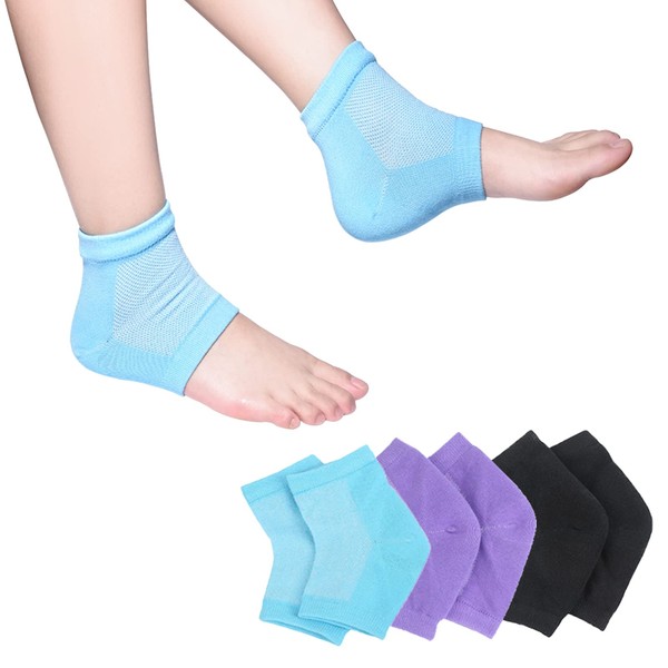 JUMPOW JUMPOW Moisturizing Socks, Gel Heel Socks for Dry Cracked