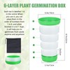 AOMGD 4-Tier Sprouts Growing Tray,Microgreens Growing Kit with Sprout Lid,