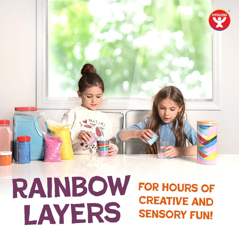 Hygloss Products, Colored Craft Sand in No-Mess Bottle, 1-Lb. Yellow