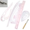 Sewing Ruler Set High Transparency Built in Scale Bendable Flexible