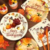 Sertokm 170PCS Fall Thanksgiving Party Plates and Napkins Set –