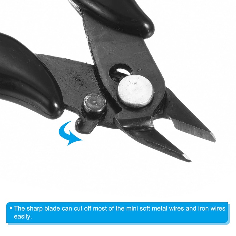 PATIKIL 3.5 Inch Mini Wire Cutter with Lock, Micro Flush