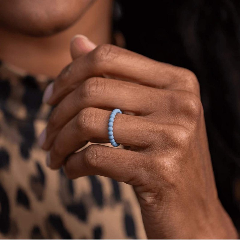 Enso Rings Stackable Beaded Silicone Wedding Ring – Hypoallergenic Unisex