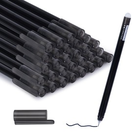 Volcanics Erasable-Gel-Pens Black, 30PCS Fine Point 0.7 mm, Mistakes Dispear Smudge Free Perfect for School, Office, and Home Use