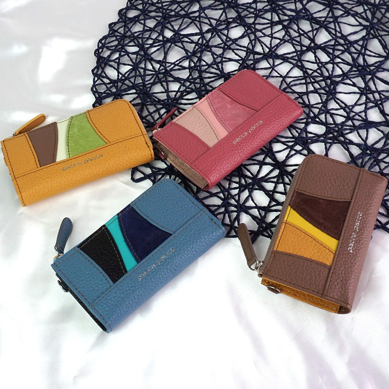 Pakka Pakka Women's Key Case with Coin Purse, Genuine Leather,