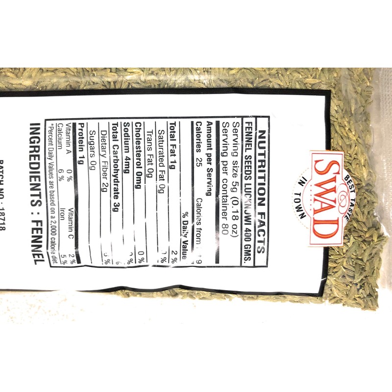 Great Bazaar Swad Lucknow Fennel Seeds, 14 Ounce