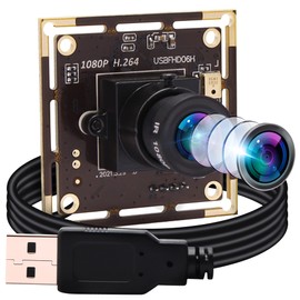 ELP Camera 1080P Webcam H.264 Low Light USB Camera Mini Camera Module (3.6 mm Lens USB Camera Module)