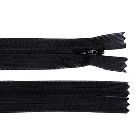 cyclingcolors 2x Cerniera invisibile N°3 60 cm – chiusura lampo in poliestere Dederon con cursore, estremità aperta, maglia scorrevole per cucito sartoria abbigliamento giacche cappotti – nero