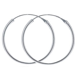 925 Sterling Silver Hoop Earrings for Women 14mm