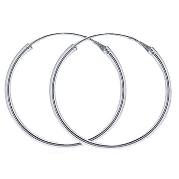 925 Sterling Silver Hoop Earrings for Women 14mm