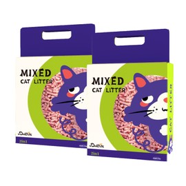 Cat Litter,Strong Clumping Cat Litters,Odor Control and Unscented Ultra Absorbent Water Flushable Bentonite Tofu Cat Litter,Dust-Free (11Pound, Peach)