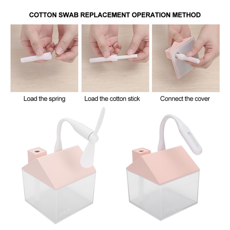 USB Humidifier House Shape 3-In-1 250ml Aroma Essential Oil Diffuser