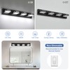 Donrao 30-Inch 4-Light LED Modern Black Bathroom Vanity Light Fixtures