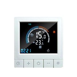 Programmable Digital Thermostat with Child Lock LCD Display NTC Sensor Water Heating Warm Floor Underfloor Temperature Controller Intelligent Wall Thermostat for Home Office Hotel