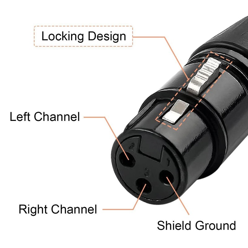 GQunit 8PCS 3 Pin XLR Solder Connector, 4 Male and