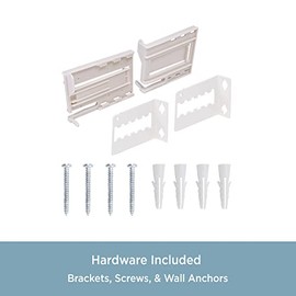 Kenney Kenney Classic 2.5 Adjustable Projection, 48 to 86-Inch Wide Pocket Curtain Rod, White