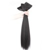Pui Pui Wig Hair Extensions, Straight Hair Piece Wig 60cm, Natural Black, 3 Pieces / 뿌이뿌이가발 붙임머리 부분 생머리 피스가발 60cm, 네추럴블랙, 3개