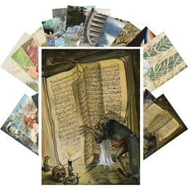 PIXILUV Vintage Postcards (24 pcs 4"x6" each) Interesting Illustrations of Cartoon People and Scenes Vintage Postcards Retro Greeting Card Book Illustration Reprint