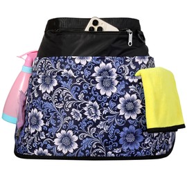 Bafelia Cleaning Apron Caddy for Women with 7 Pockets, Professional Waterproof Housekeeping Work Apron (1, Purple)