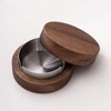 QYINXIU Wooden Ashtray, Ash Tray With Lid, With Stainless Steel
