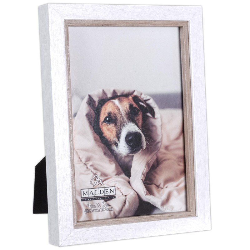 Malden International Designs 4 x 6 Two Tone White and