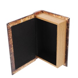 Kichvoe Vintage Faux Book Shaped Jewelry Keepsake Box Key Storage Prop Retro Bookshelf Decoration Compact and Discreet Design for Organizing Accessories and Trinkets Unique Craftsmanship