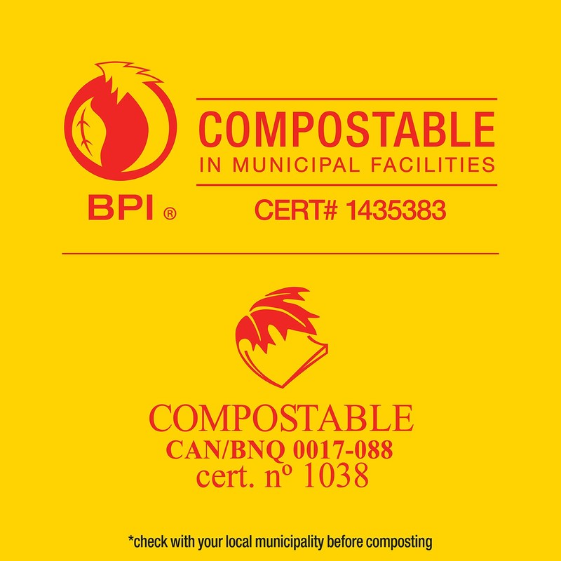 Glad 100% Compostable Drawstring Bags - Small 10 Litres -