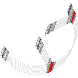 12pcs/lot Stainless Steel Fishing Wire Leaders with Swivels Snaps Beads High-Strength Fishing Wire Rigs Fishing Trace Lures Leader Rigging Fishing Line Tackle (2RD(21.7inch)-White)