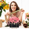 Whaline 12Pcs Paper Floral Bag with Metal Chain Bouquet Storage