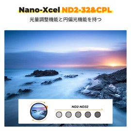 K&F Concept 82mm Variable ND Filter, ND2-ND32+CPL Filter, 2-in-1 Lens Filter, X-shaped Unevenness, Made in Japan, AGC Optical Glass, HD Super Resolution, Low Reflectivity, 28 Layer Nano Coating, Water