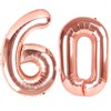 40 Inch Rose Gold Balloon Number 60 Balloon,Jumbo Mylar Foil