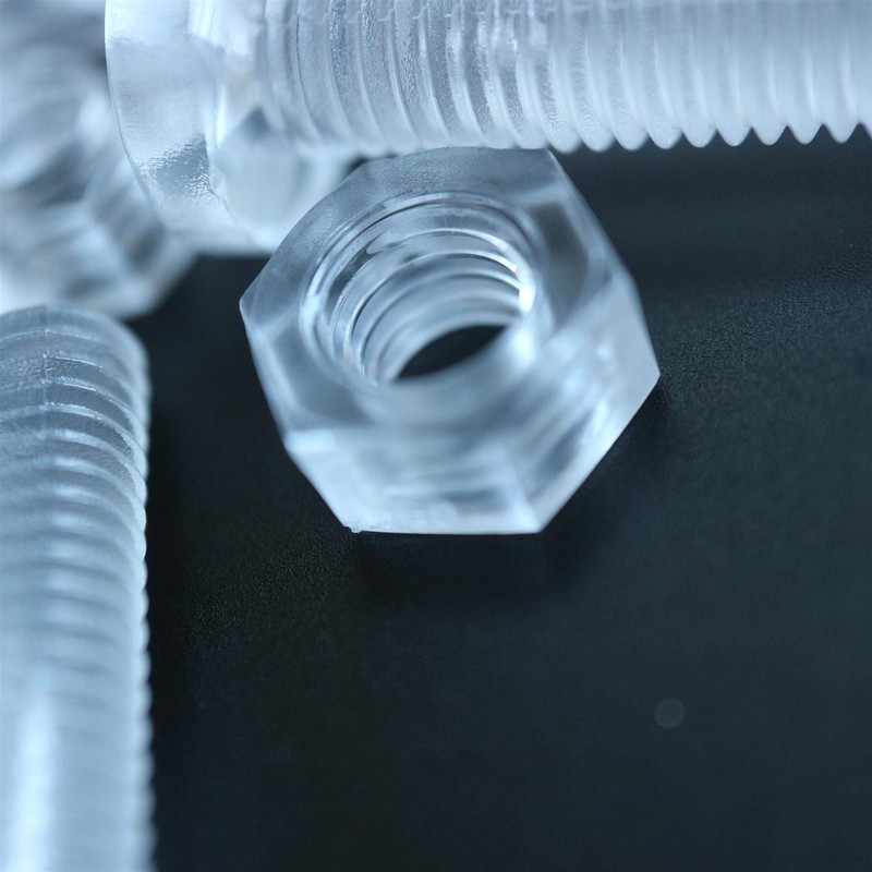 Pack of 60 Transparent Clear Plastic Acrylic M6 x 60mm