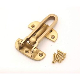 Infinity Decor® 105mm Front Door Chain Restrictor Lock/Latch/Catch for Security & Safety Purpose- Satin Brass Heavy Duty Strong Door Lock Guard with Swing Bar