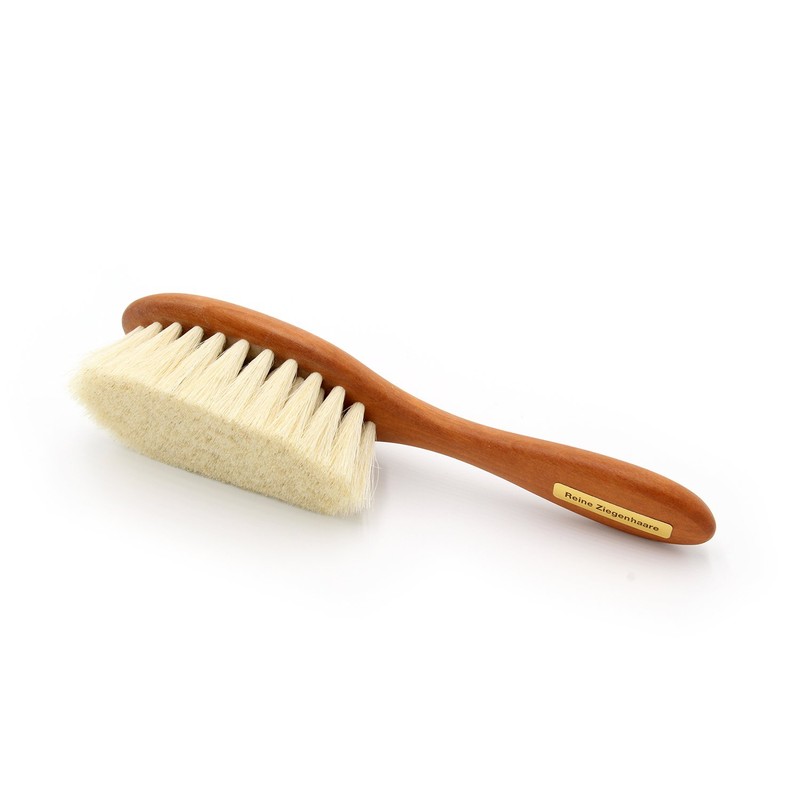 Baby Hair Brush Pear Wood Oiled 150mm Pure Soft Goat