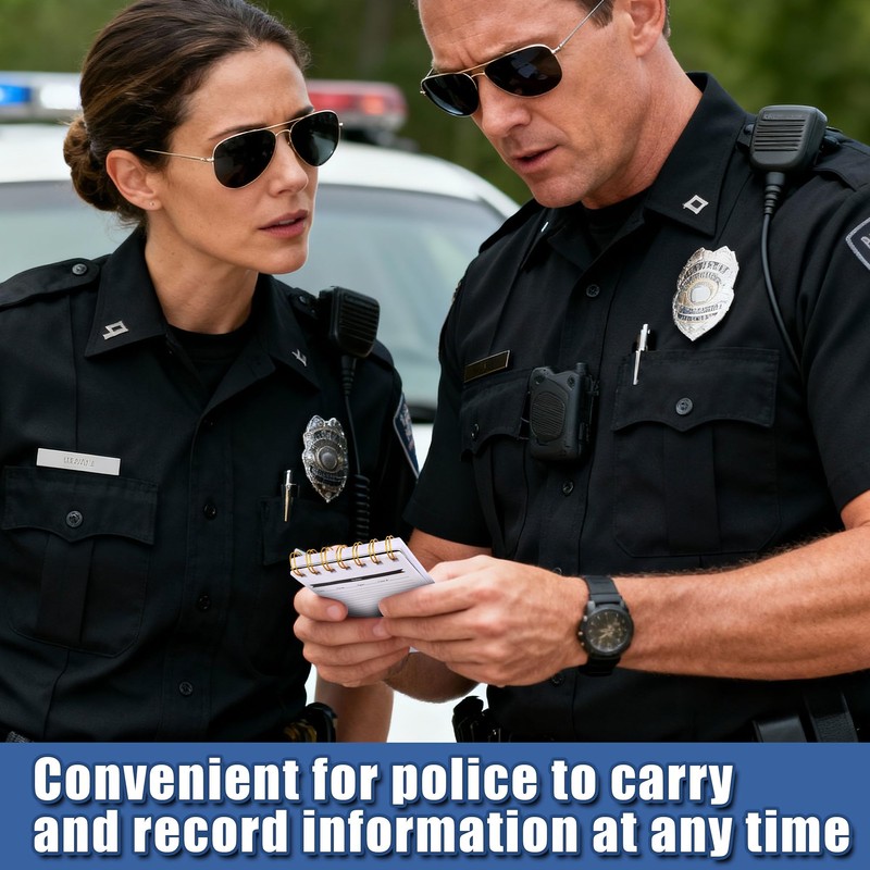 Police Field Interview Notebook, Incident Report Law Enforcement Notepad