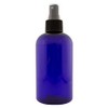 8 fl oz Cobalt Blue Plastic Bottle with Black Spray